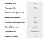 Fumigadora cámara interna 20 L