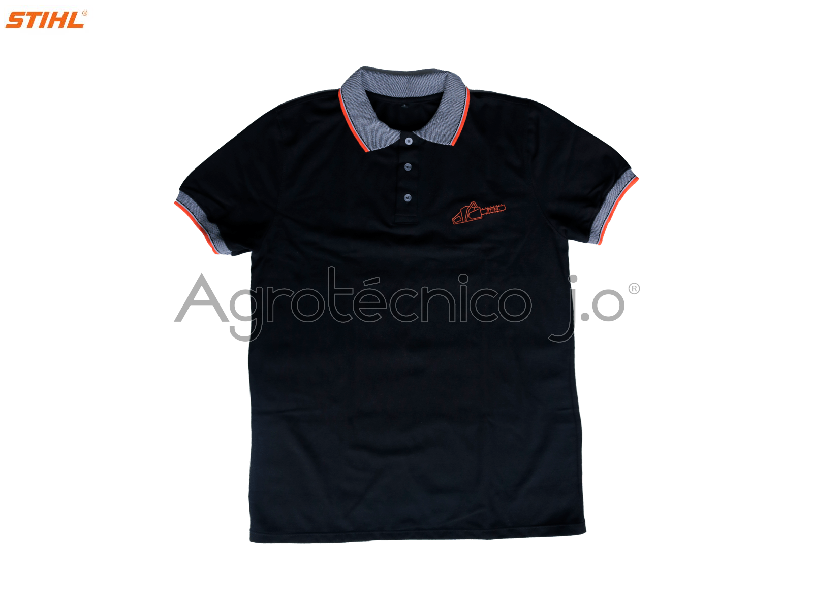 Camiseta tipo polo negra