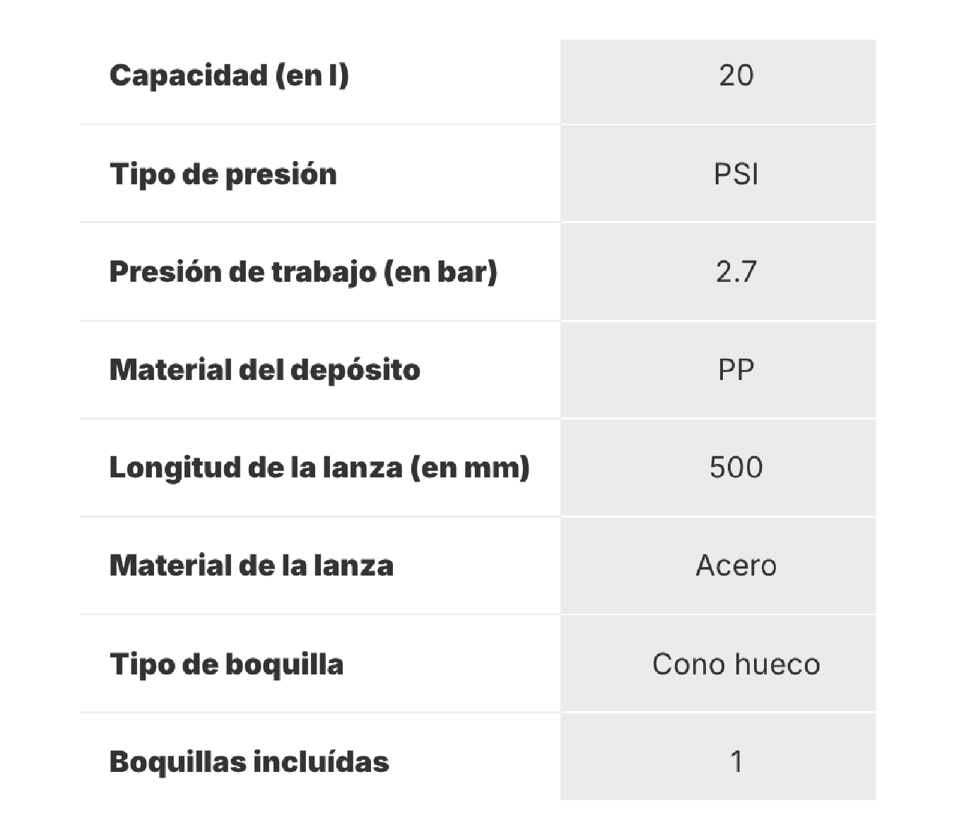 Fumigadora cámara externa 20 l