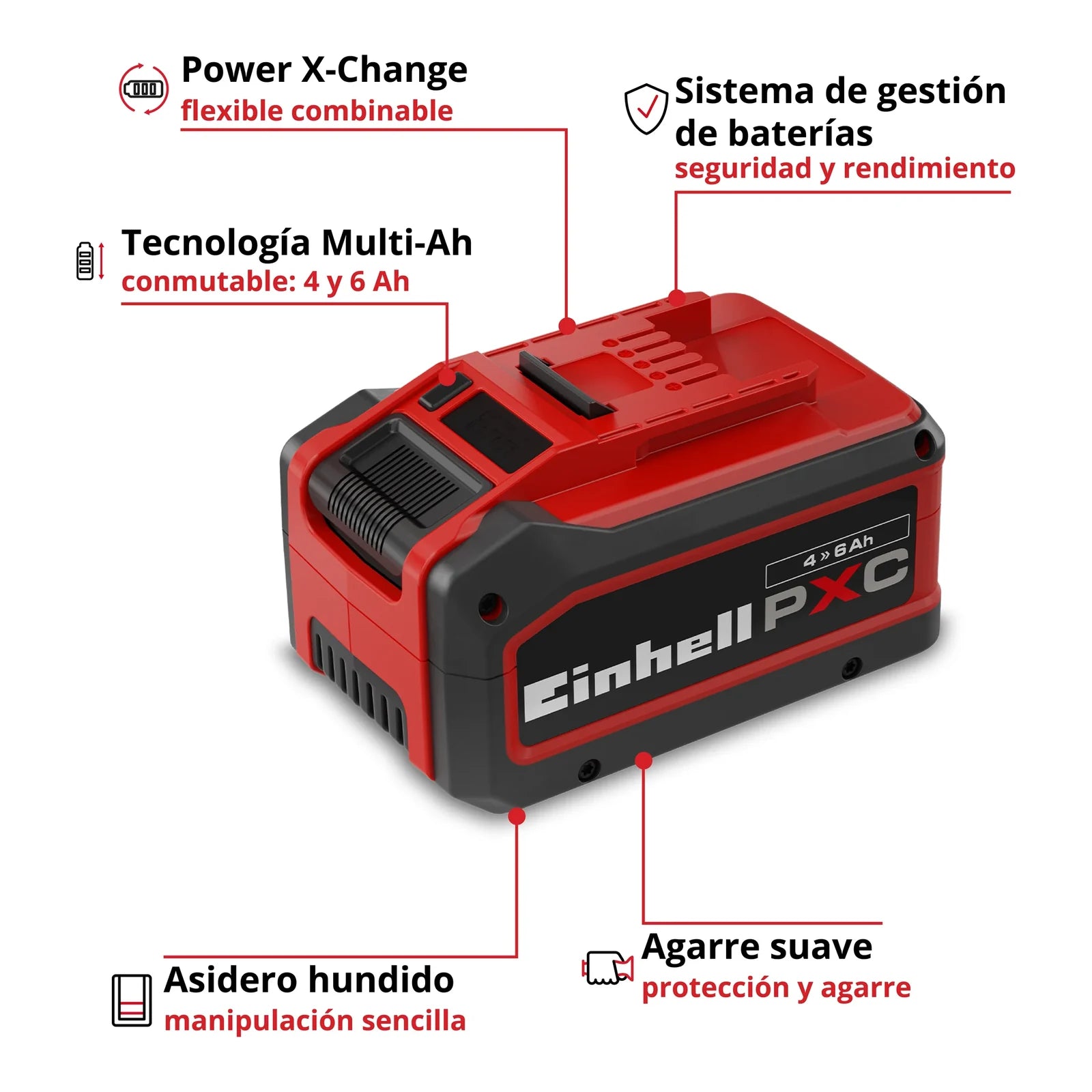 Batería Einhell Power X-Change Plus 18 V Multi-Ah 4-6 Ah, imagen 4