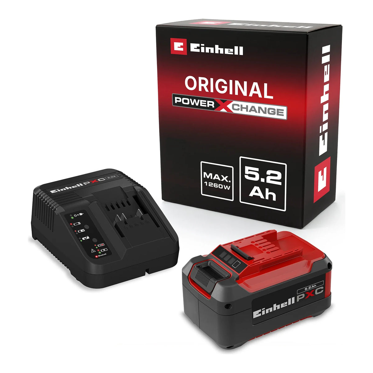 Kit de inicio Einhell Power X-Change 18 V batería 5,2 Ah y cargador