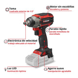 Llave de impacto inalámbrica Einhell IMPAXXO 18/230 sin escobillas, imagen 3