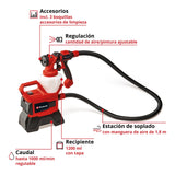 Pistola de pintura inalámbrica Einhell TE-SY 18/90 Li semiestacionaria, imagen 3