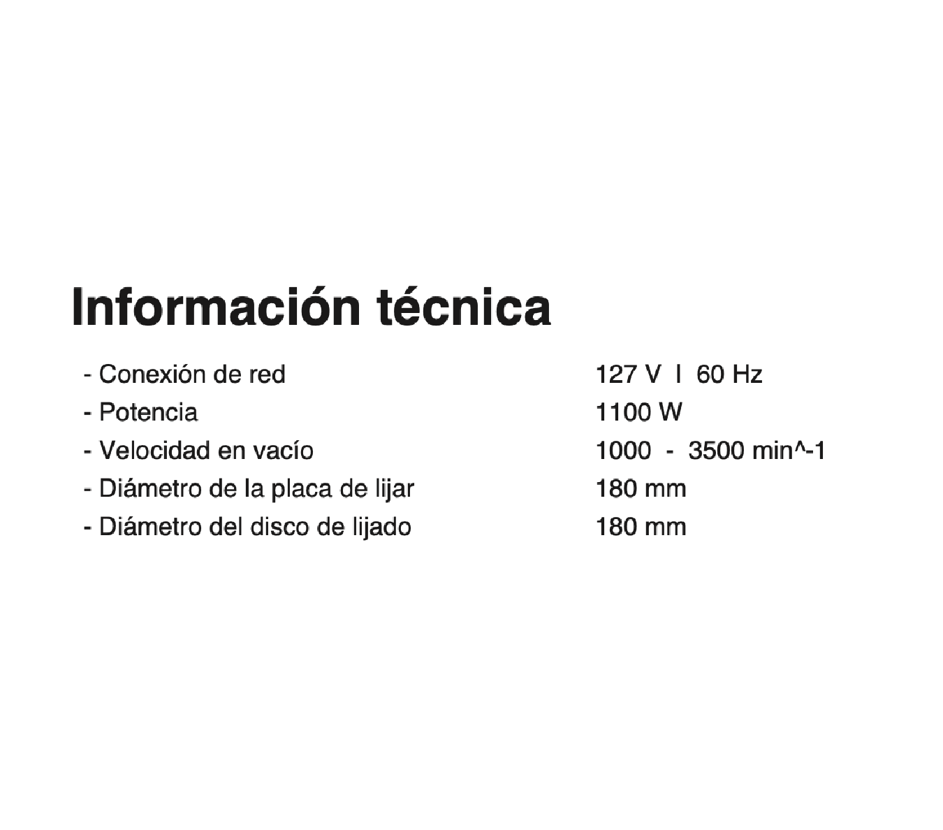 Polichadora 7" 1.100 WATTS