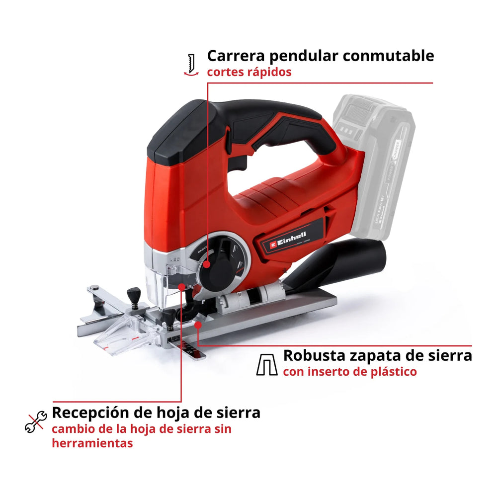 Sierra caladora inalámbrica Einhell TE-JS 18/80 Li, imagen 3